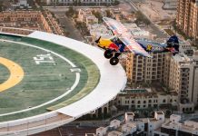 Pilot makes history after landing on top of a 56-story hotel