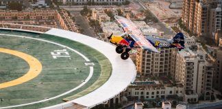 Pilot makes history after landing on top of a 56-story hotel