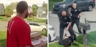 See pizza delivery guy take out suspect fleeing police