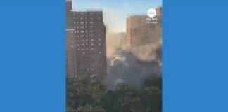 WATCH: Part of high-rise apartment building collapses in New York City