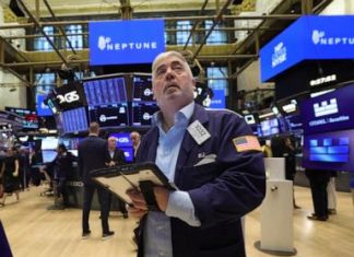 Stocks tick higher on 1st day of government shutdown