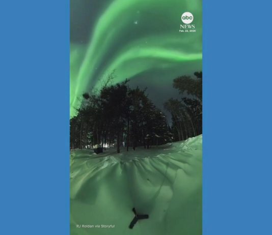 WATCH: Canadian photographer captures unique view of northern lights