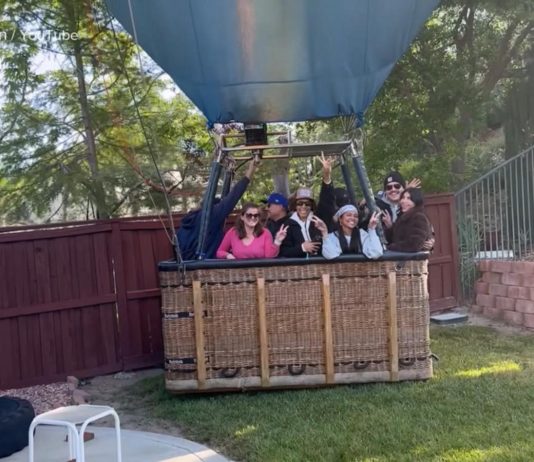 WATCH: Hot air balloon and its passengers end up in a tiny backyard