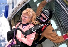 WATCH: Quadriplegic mom attempts skydiving record