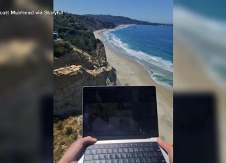 WATCH: Remote worker paraglides on the job