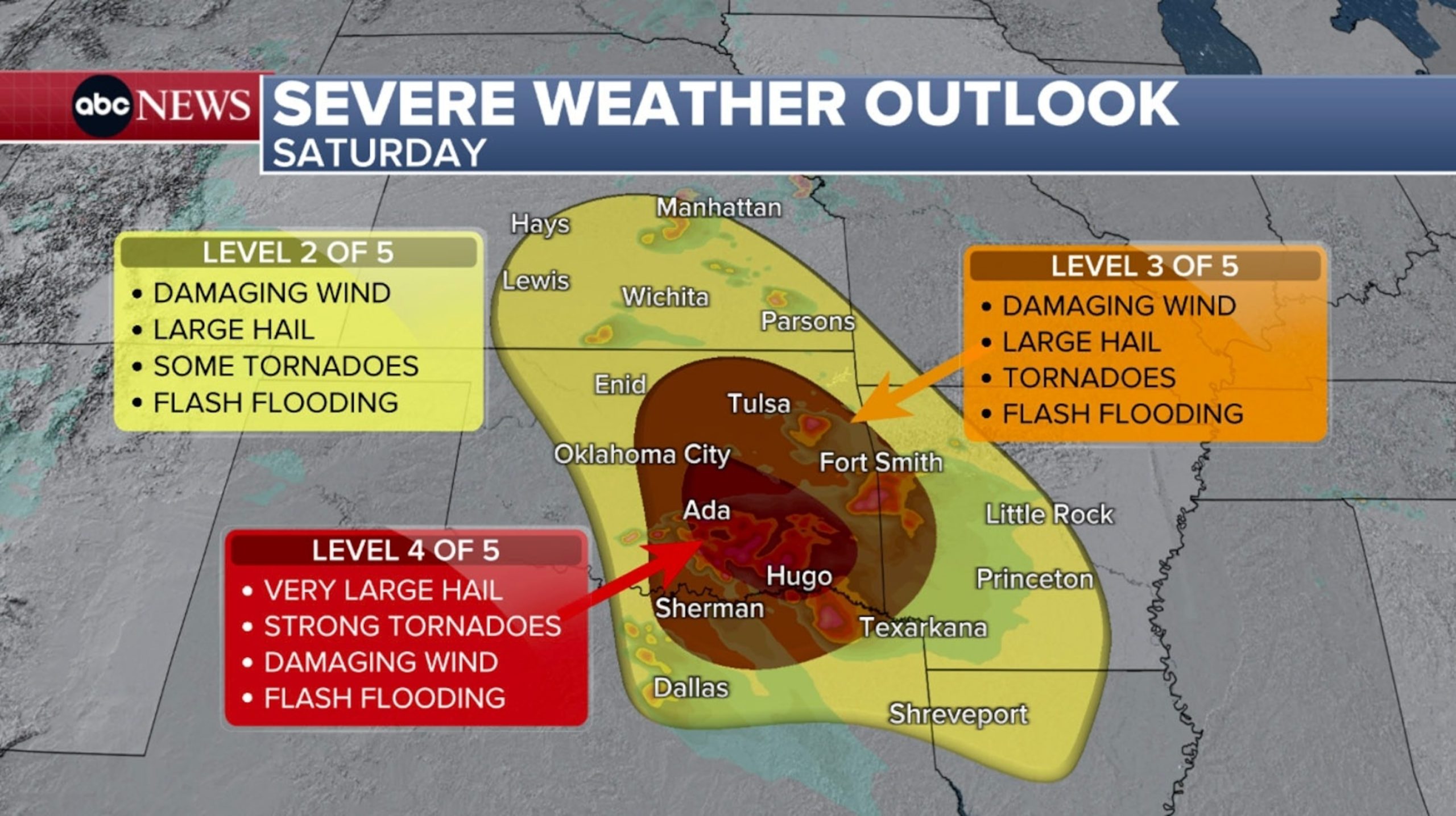 PHOTO: Severe weather outlook Saturday