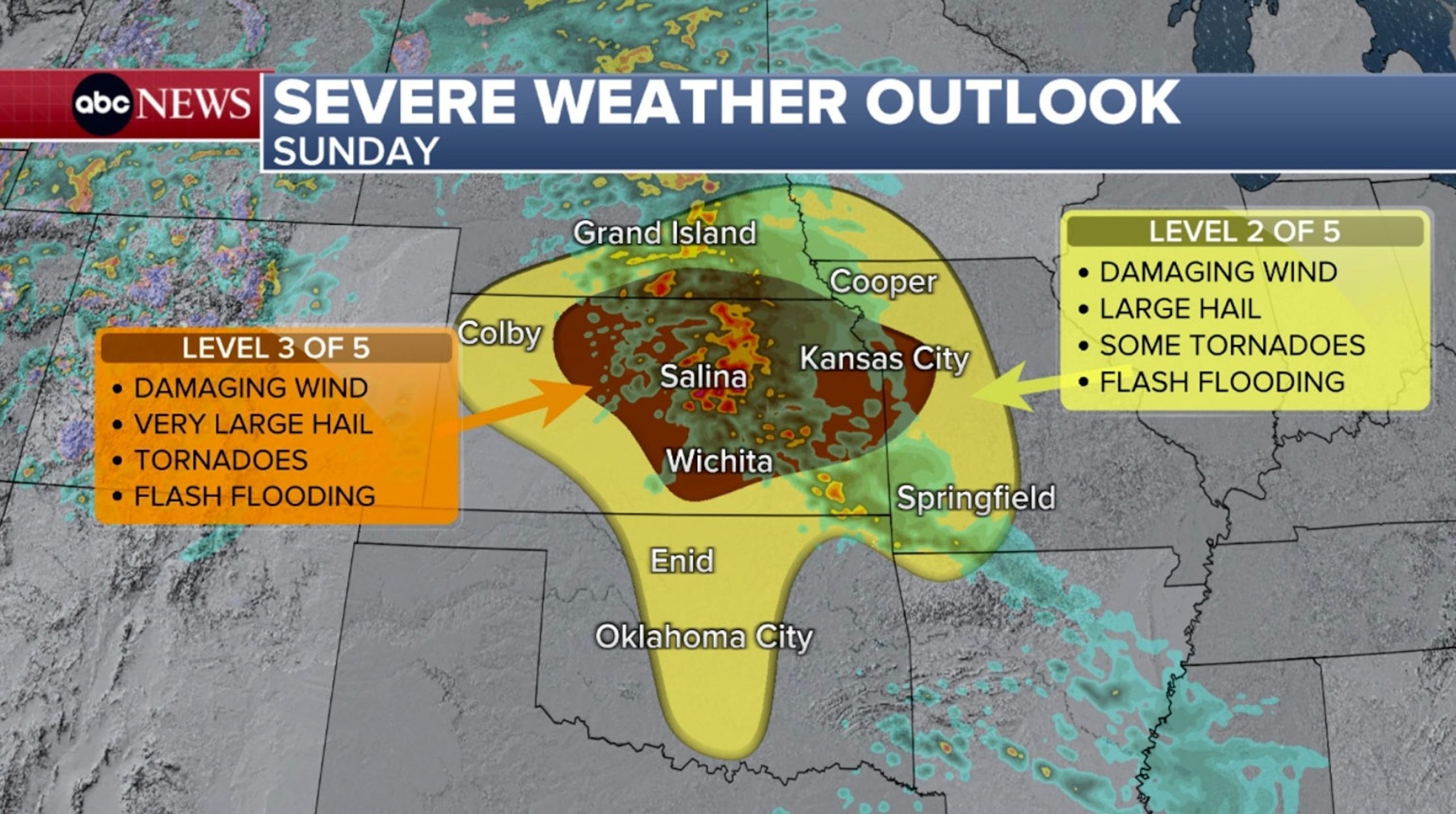 PHOTO: Severe weather outlook Sunday