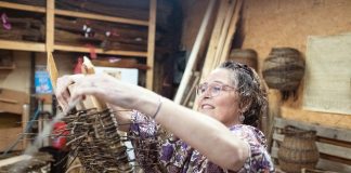 She invited her friends to come together to make her casket