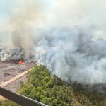 A fast-growing Georgia wildfire tops 31 square miles, with evacuations possible