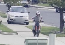 WATCH: Woman arrested after driving on sidewalk toward child riding bike, police say
