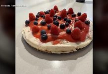 WATCH: Birthday cheesecake falls ‘flat’ in viral frenzy
