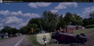 WATCH: Toddler emerges from overturned car after police pursuit