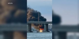 WATCH: 2 boaters safe after vessel erupts into flames off Miami Beach