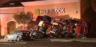 WATCH: New video shows fire engine weaving through traffic before rollover crash