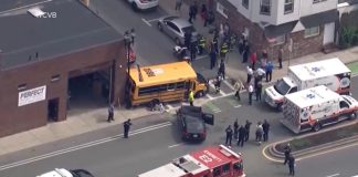 WATCH: Nine students sent to hospital after school bus crash near Boston