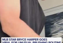 WATCH: MLB star goes viral for unusual brushing routine