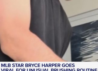 WATCH: MLB star goes viral for unusual brushing routine