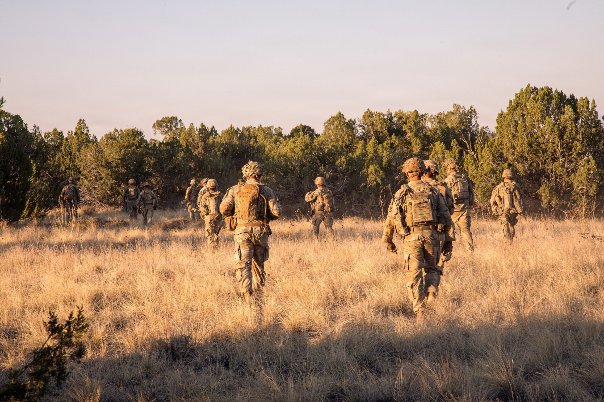 PHOTO: Soldiers assigned to Charlie Company, 1st Battalion, 41st Infantry Regiment, 4th Infantry Division, maneuver toward an objective during a Combined Arms Live-Fire Exercise as part of Ivy Mass at Pinon Canyon Maneuver Site, Colorado, May 17, 2026.