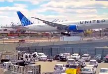 New video shows United Airlines flight strike pole, truck during Newark landing