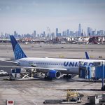 A United jet struck a light pole and a truck near Newark airport, police say