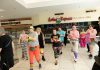 This flashy group of Portland mall-walkers puts neon pep into step