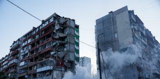 Russia hits Kyiv with drones and ballistic missiles, killing 1 and injuring 31