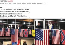 GOP senator recites Declaration of Independence — next to a Confederate flag