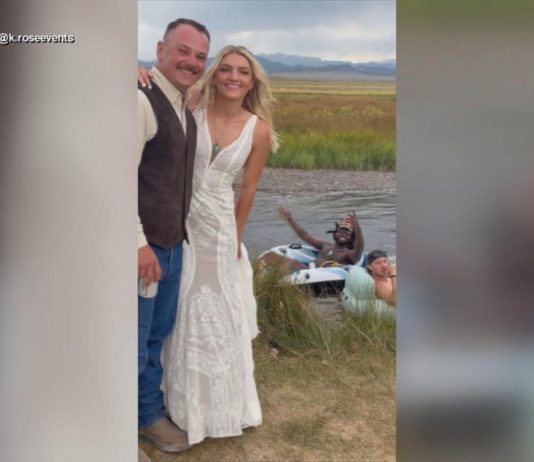 WATCH: Shaboozey crashes California couple’s wedding photo