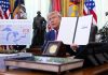Trump signs executive order renaming Lake Ontario to ‘Lake America’