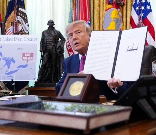 Trump signs executive order renaming Lake Ontario to ‘Lake America’