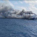 A blaze on an Indonesian passenger ferry leaves at least 5 dead and dozens missing