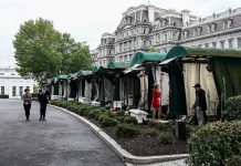Judge orders Trump administration to restore journalists’ access to White House Broadcast news workspaces are seen outside the White House in Washington, DC, on September 23, 2026.