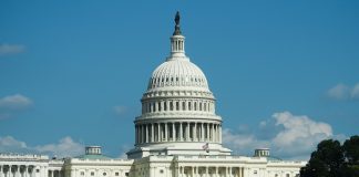 In one of their last votes before November, Senate GOP blocks effort to end Iran war The U.S. Capitol is seen from Pennsylvania Avenue, on Aug. 30, 2026.