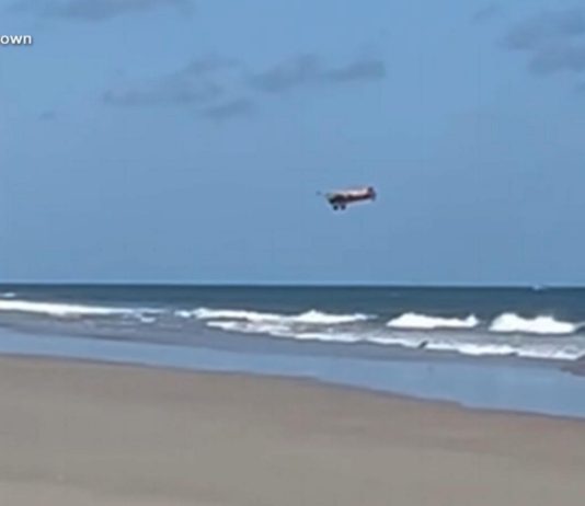 WATCH: New video shows plane crashing off Florida beach