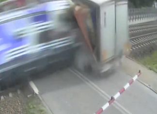 WATCH: Video shows train in Poland slam into big rig stuck on tracks 260904 wn train vo hpmain 16x9 1600