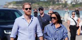 King Charles III clarifies status of Prince Harry and his wife, Meghan FILE - Prince Harry, and Meghan, the Duke and Duchess of Sussex, arrive for an event, during a visit to Bondi Beach, Australia, April 17, 2026.