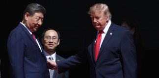 Takeaways from the Trump-Xi state visit: Pageantry and pandas President Trump and Chinese President Xi Jinping (left) speak via an interpreter as they depart following a tour of the National Archives Museum in Washington, D.C., on Sept. 25.