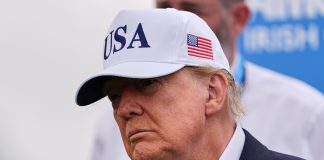 Trump warns against slowing down AI but he is not against some guardrails U.S. President Donald Trump attends the Irish Open golf tournament at Trump International Golf Links in Doonbeg, Ireland, Sunday, Sept. 13, 2026.