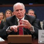 Ex-CIA chief issued subpoena in Trump ‘grand conspiracy’ investigation, lawyer says FILE - Former CIA Director John Brennan testifies on Capitol Hill in Washington, May 23, 2017, before the House Intelligence Committee Russia Investigation Task Force.