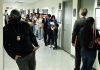 ‘Hidden tribunals:’ Immigration court due process in tumult with new locations People line up before their hearings at the New York Federal Plaza Immigration Court in October 2025.