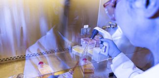 This startup wants to prove gene-editing embryos is safe for making healthy babies Cathy Tie, the founder and CEO of Origin Genomics, replenishes nutrients sustaining cells the New York City startup is using to test its technology for repairing defective genes.