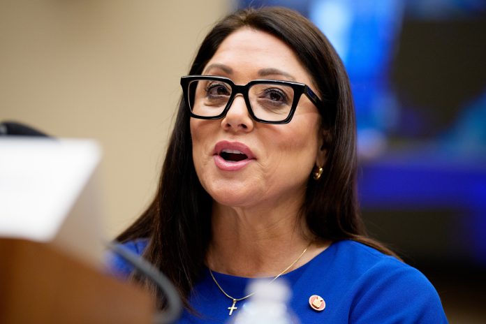 Former Labor Secretary Lori Chavez-DeRemer speaks during a hearing on Capitol Hill on June 5, 2025 in Washington, D.C.