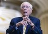 Mitch McConnell returns to Senate after fall that led to an extended medical absence Sen. Mitch McConnell, R-Ky., speaks to the press as he arrives for a vote at the U.S. Capitol on Monday for his first public appearance in over 90 days after he recovered from a fall and illness.
