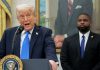 Rep. Donalds downplays Trump connection on his governor campaign website Trump byron donalds gty jt 260922 1790117017107 hpmain 16x9 1600