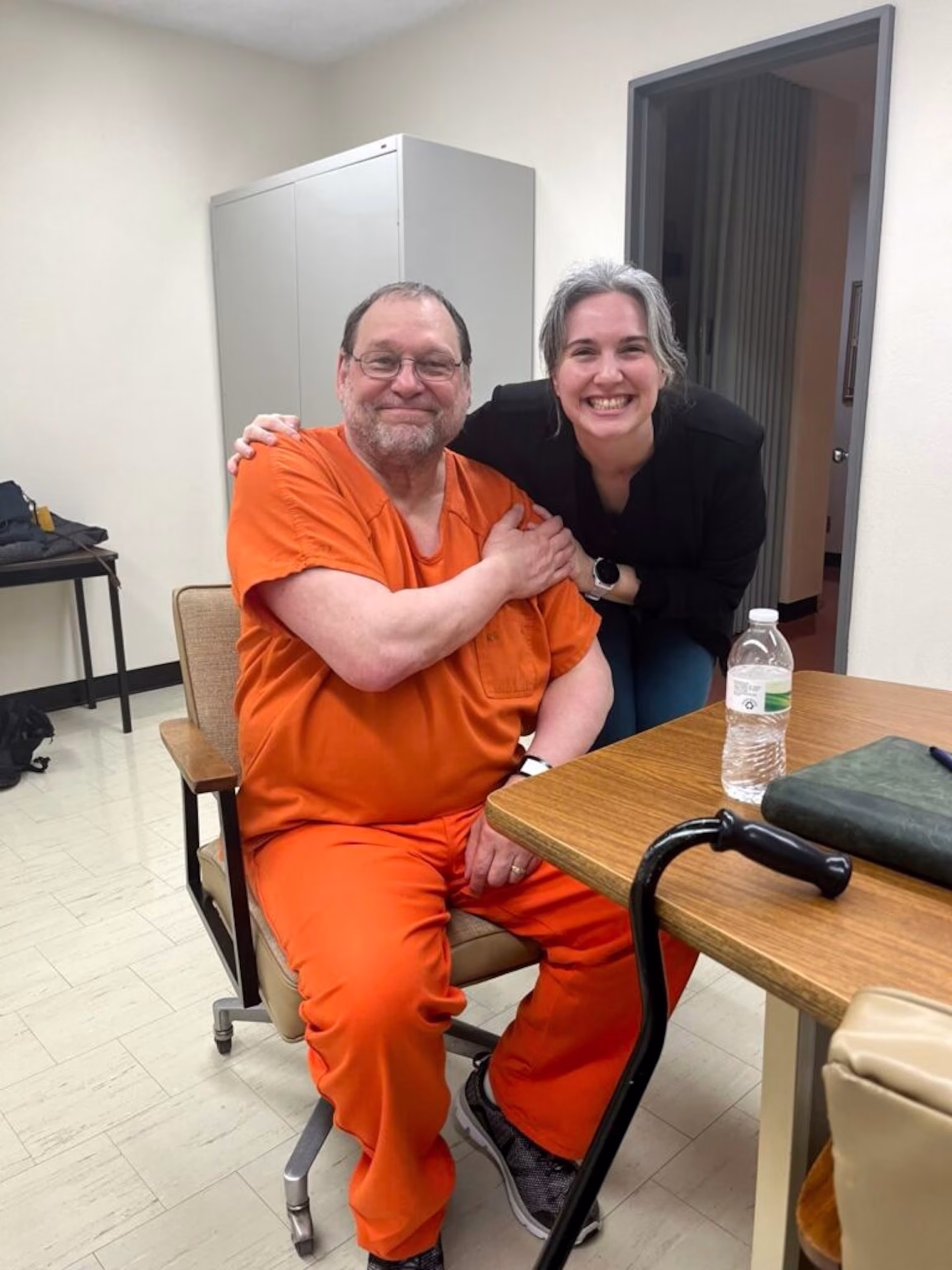 PHOTO: Werner Kunkel seen here in this undated photo with Law Clerk Lizzie Harrop.
